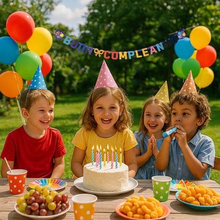3 festone striscione buon compleanno decorazione feste party enzoled