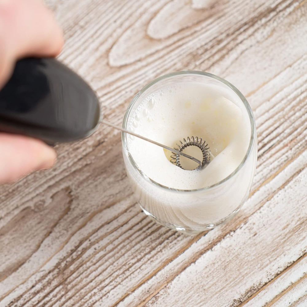 Frullino montalatte elettrico a immersione schiumalatte  cappuccinatore per latte caffè cioccolato schiumato cappuccino - enzoled