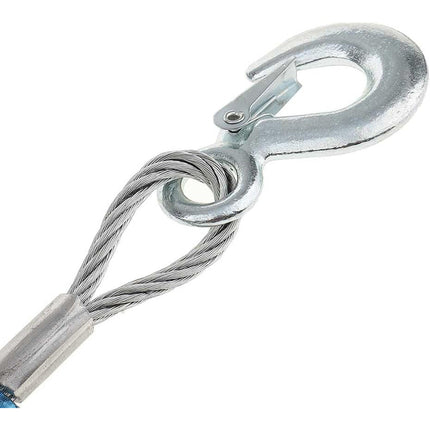 Fune traino acciaio 10 mm x 4 m con ganci 2 moschettoni e guanti enzoled
