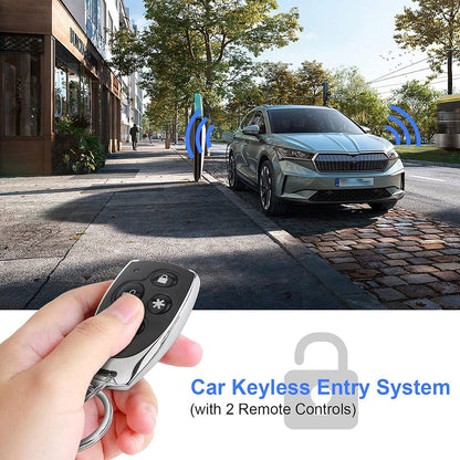 Sistema di allarme per auto antifurto di sicurezza universale con sirena da 15 watt 2 telecomandi - enzoled