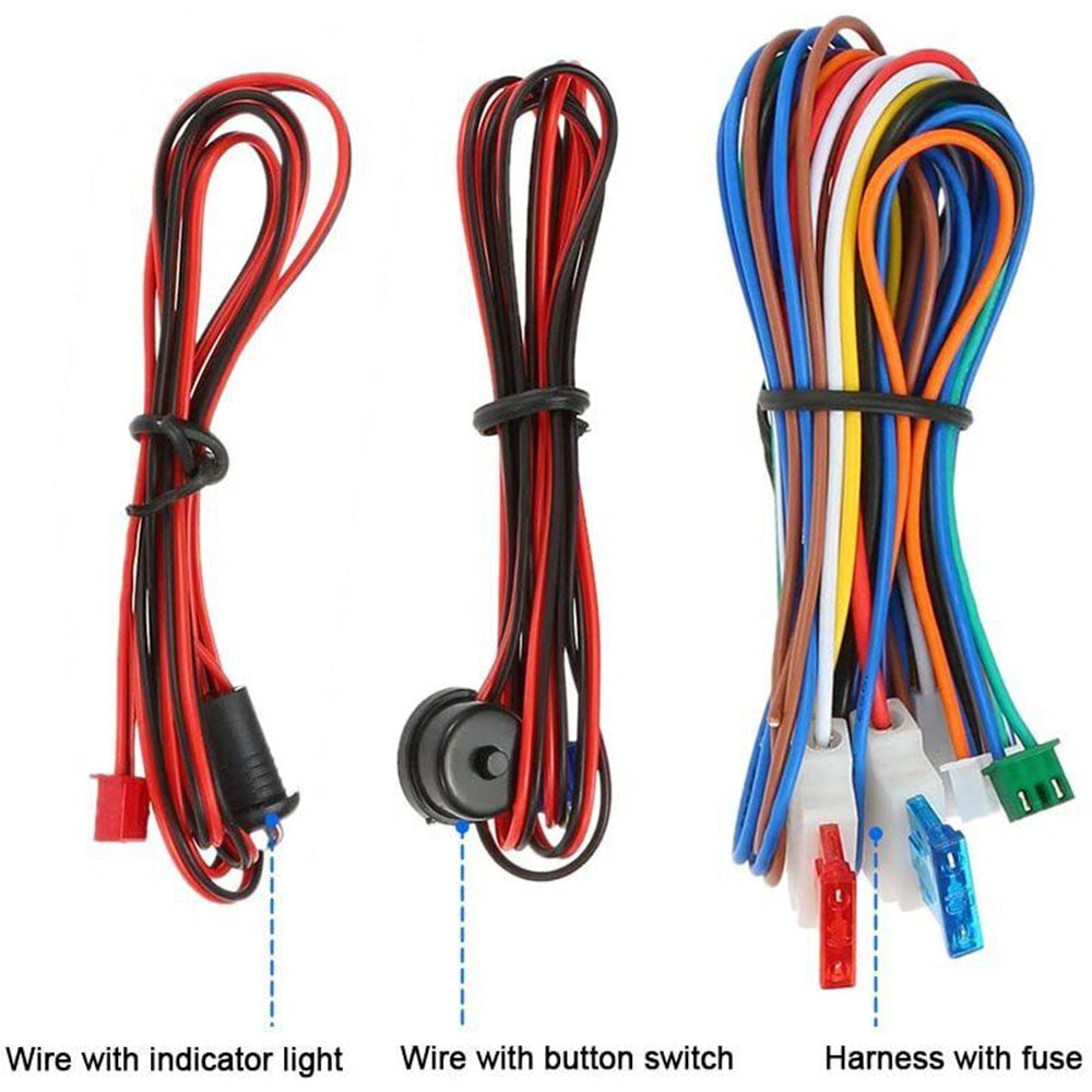 Sistema di allarme per auto antifurto di sicurezza universale con sirena da 15 watt 2 telecomandi - enzoled