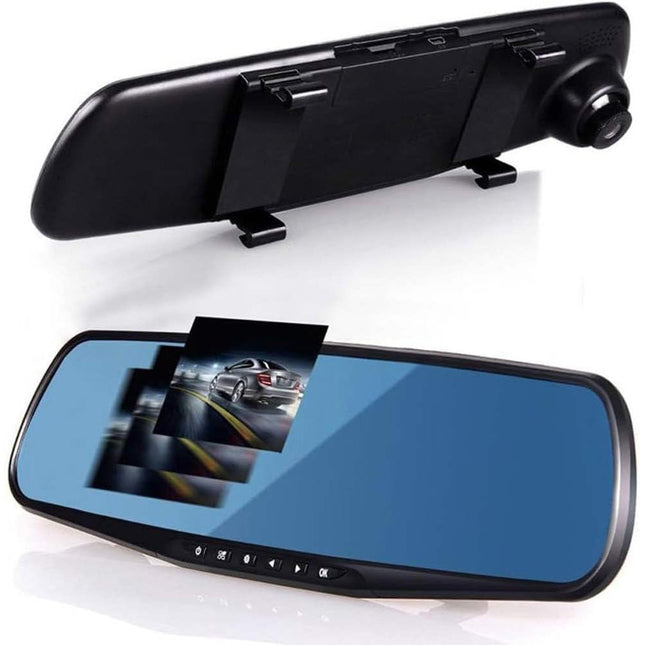 Specchietto retrovisore per auto con telecamera integrata Dash Cam che registra il percorso - enzoled