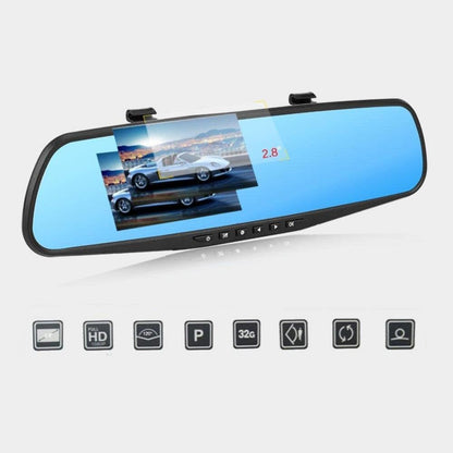 Specchietto retrovisore per auto con telecamera integrata Dash Cam che registra il percorso - enzoled