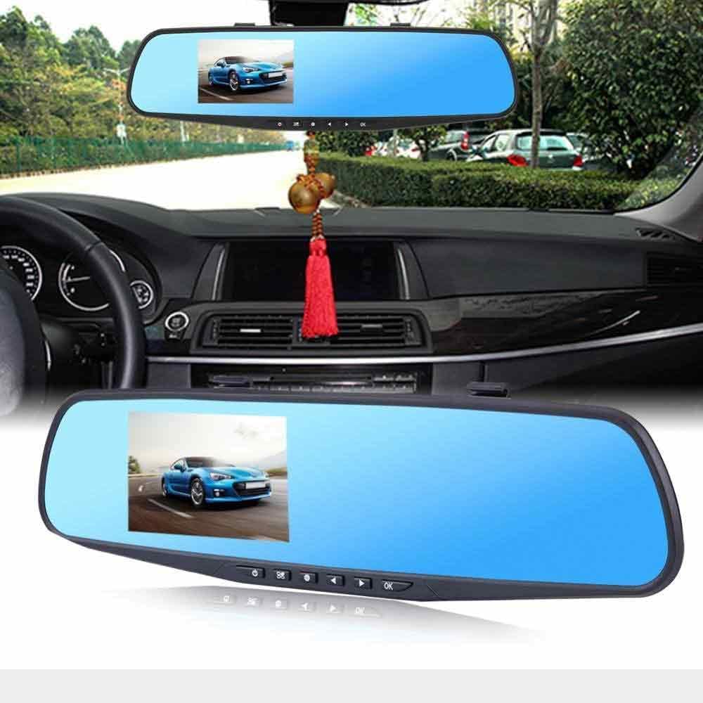 Specchietto retrovisore per auto con telecamera integrata Dash Cam che registra il percorso - enzoled