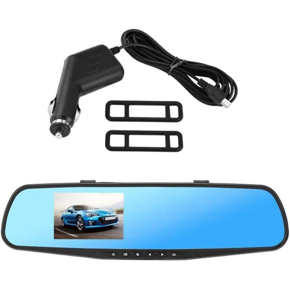 Specchietto retrovisore per auto con telecamera integrata Dash Cam che registra il percorso - enzoled