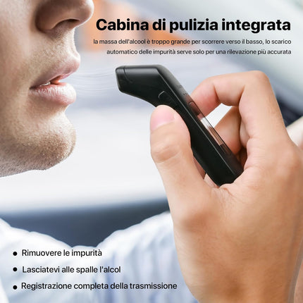 Etilometro ricaricabile USB con display digitale lcd misuratore Alccol test portatile sensore alta precisione - enzoled