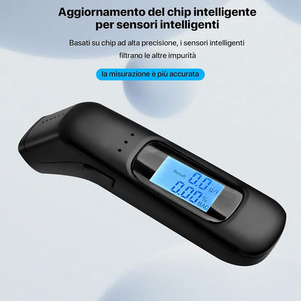 Etilometro ricaricabile USB con display digitale lcd misuratore Alccol test portatile sensore alta precisione - enzoled