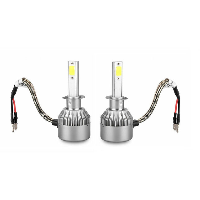 Lampadine led cob fari per auto H1 luce bianca fredda 6000k 12 volt 24 volt luce 360°coppia lampade di ricambio - enzoled