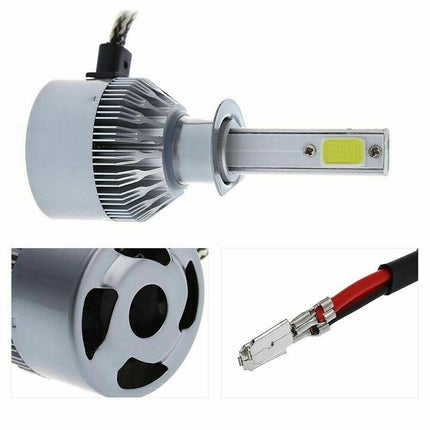 Lampadine led cob fari per auto H1 luce bianca fredda 6000k 12 volt 24 volt luce 360°coppia lampade di ricambio - enzoled