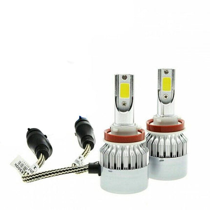 Lampadine led cob fari per auto H11 luce bianca fredda 6000k 12 volt 24 volt luce 360°coppia lampade di ricambio - enzoled