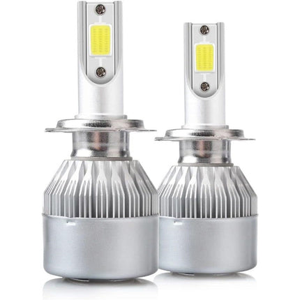 Lampadine led cob fari per auto H4 luce bianca fredda 6000k 12 volt 24 volt luce 360°coppia lampade di ricambio - enzoled