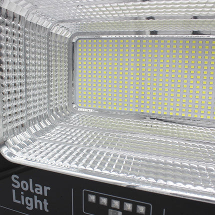Faro led 100 watt con pannello solare sensore crepuscolare per esterno con indicatore di carica a luce fredda 6500k con telecomando timer IP66 - enzoled