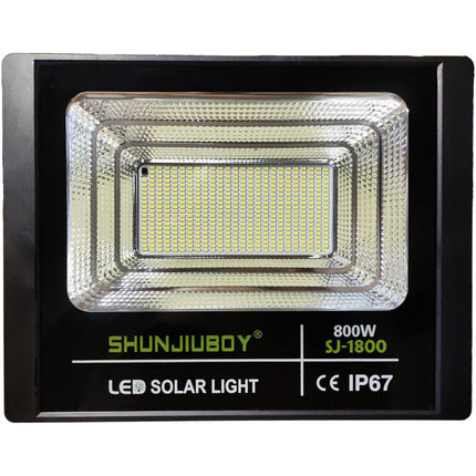Faro led con pannello solare 800 watt faretto con sensore crepuscolare illuminazione da esterno Ip67 luce fredda 6500k - enzoled