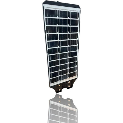 Faro stradale a led con pannello solare 200 watt lampione con sensore crepuscolare e di movimento telecomando IP65 6500k - enzoled