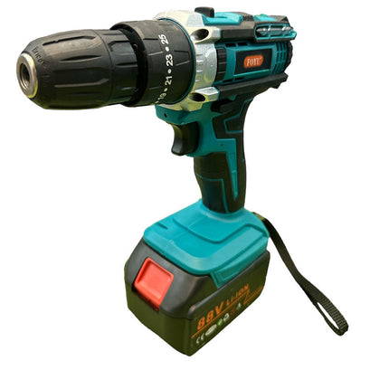 Kit 3 in 1 trapano avvitatore avvitatore ad impulsi e flex con doppia batteria 88 volt con vari accessori in valigetta - enzoled