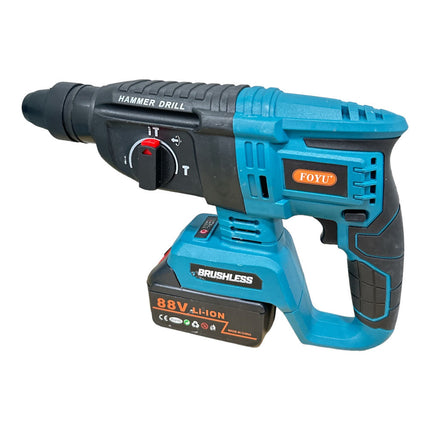 Kit 4 in 1 tassellatore svita bulloni impulsi trapano avvitatore flex smerigliatrice con doppia batteria 88 volt con vari accessori in valigetta - enzoled