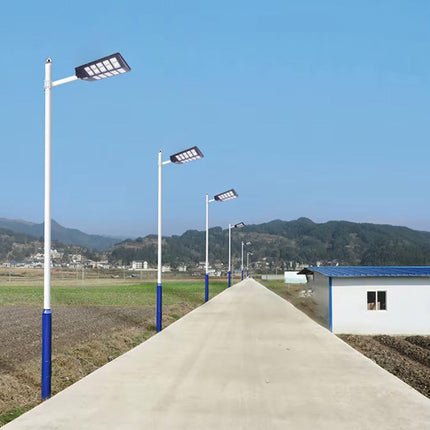 Lampione a pannello solare da 1200 watt faro stradale con sensore crepuscolare con staffa da 45 cm 6500k IP66 - enzoled
