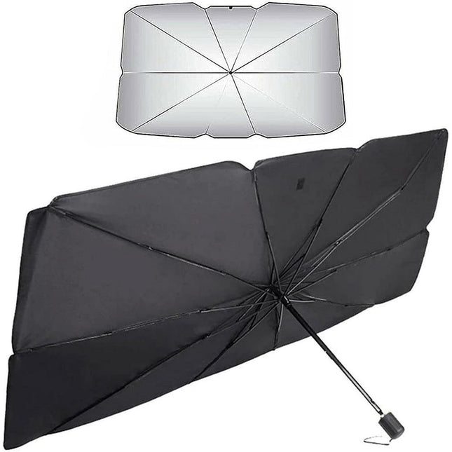 Parasole universale da auto 10 stecche ombrello richiudibile protezione da raggi UV per parabrezza cruscotto - enzoled