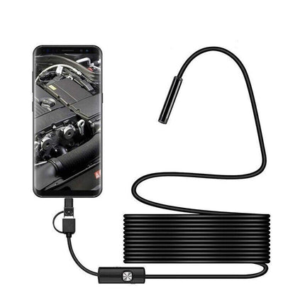 Telecamera endoscopica 6 led da 5 mt per Android camera di ispezione waterprof type-c usb per cellulari computer con app - enzoled