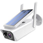 Telecamera Wifi Hd 1080p 2mpx videocamera wireless ricaricabile con pannello solare visione notturna controllo da app smartphone IP66 moscion detector - enzoled