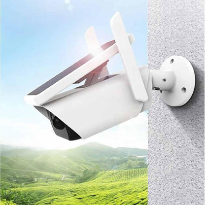 Telecamera Wifi Hd 1080p 2mpx videocamera wireless ricaricabile con pannello solare visione notturna controllo da app smartphone IP66 moscion detector - enzoled
