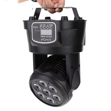 Testa mobile led rgb rotante proiettore strobo funzione dmx 9/14 sound luce stroboscopica effetti discoteca - enzoled