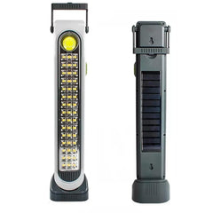 Torcia emergenza ricaricabile con pannello solare lampada aa 45 led più 1 led cob tripla colorazione di luce power bank - enzoled