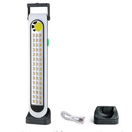 Torcia emergenza ricaricabile con pannello solare lampada aa 45 led più 1 led cob tripla colorazione di luce power bank - enzoled