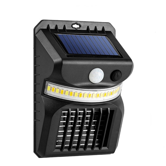 Applique a muro con pannello solare sensore di movimento e crepuscolare lampada uv da esterno con zanzariera integrata - enzoled