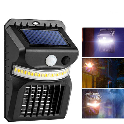 Applique a muro con pannello solare sensore di movimento e crepuscolare lampada uv da esterno con zanzariera integrata - enzoled
