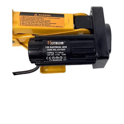 Cric elettrico a pantografo 12 volt accendisigari 75 watt 1.5 ton con telecomando sollevatore auto emergenza - enzoled