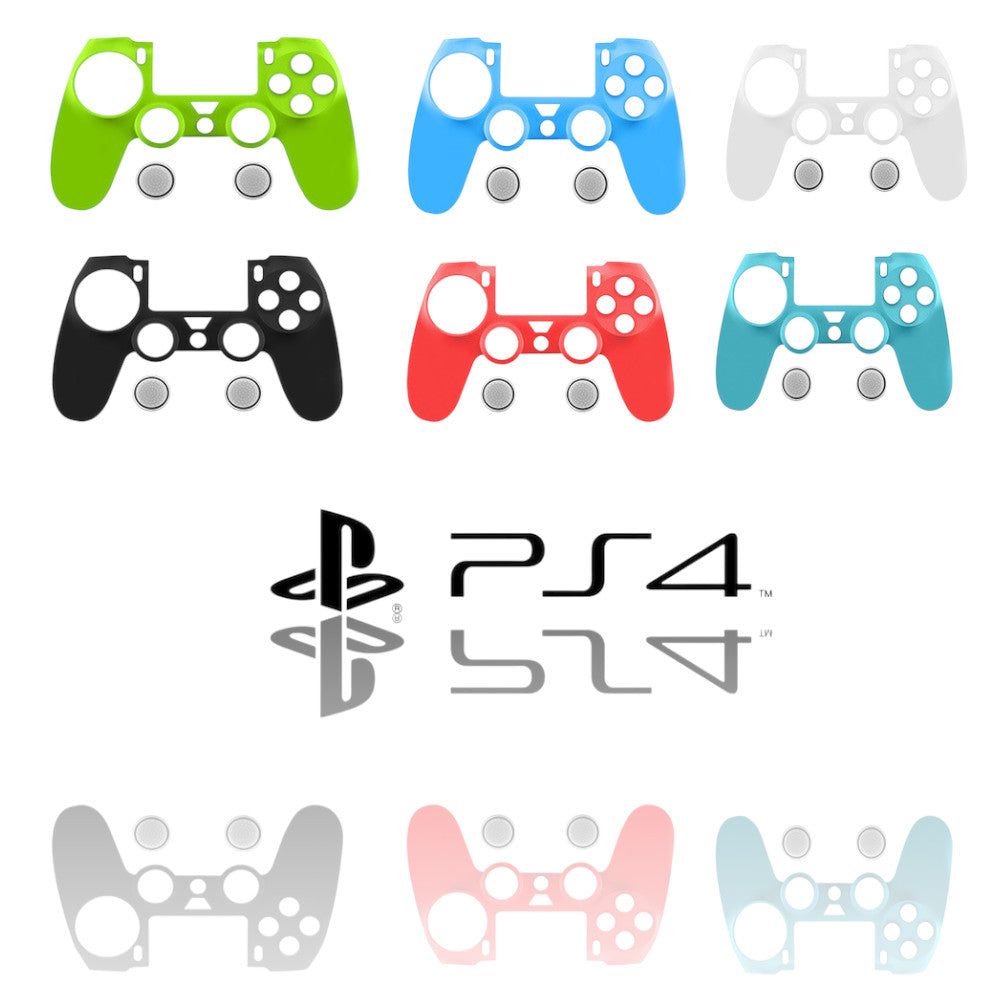 Cover in silicone per joystick PS4 custodia antiscivolo per controller Playstation 4 con protezione per analogico - enzoled