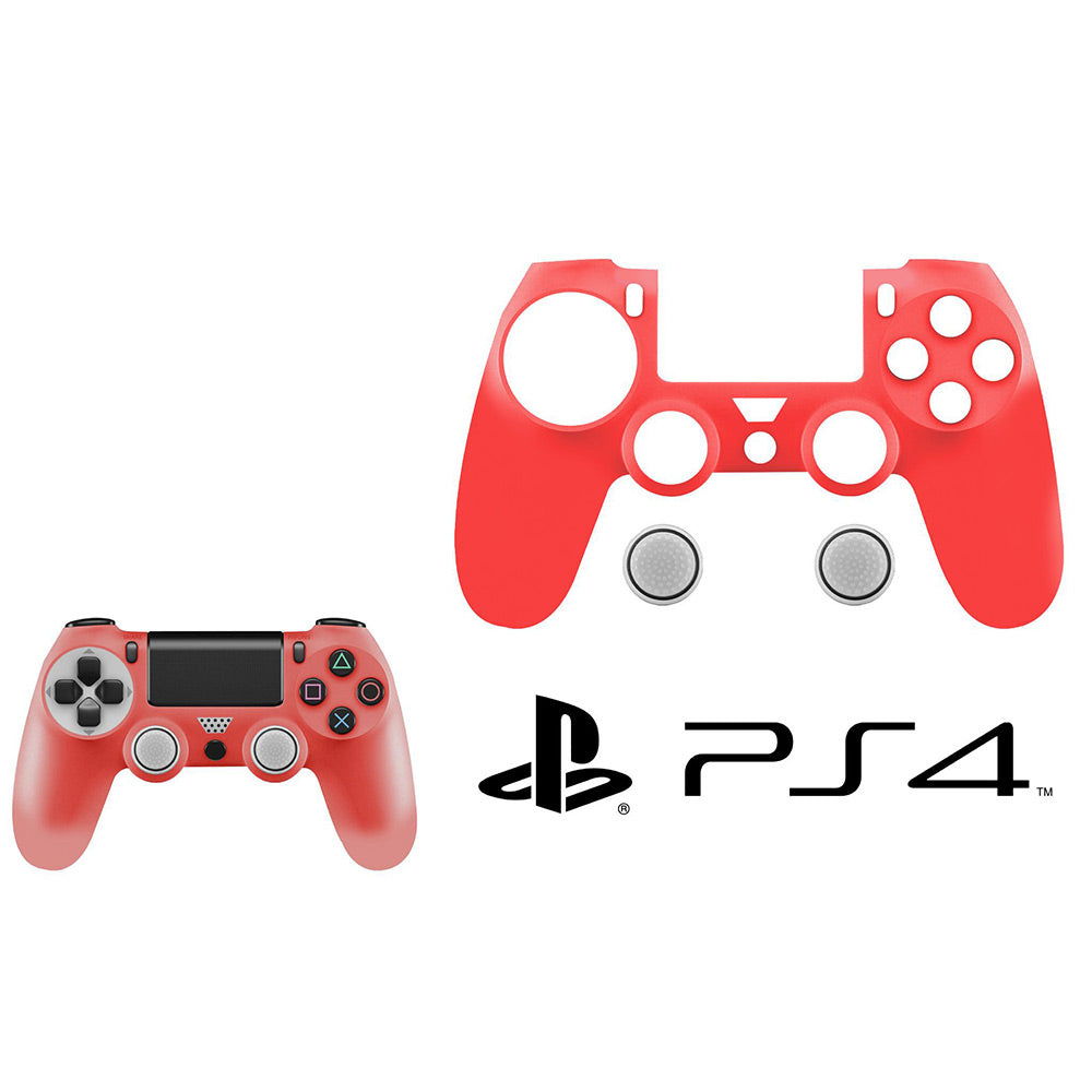 Cover in silicone per joystick PS4 custodia antiscivolo per controller Playstation 4 con protezione per analogico - enzoled