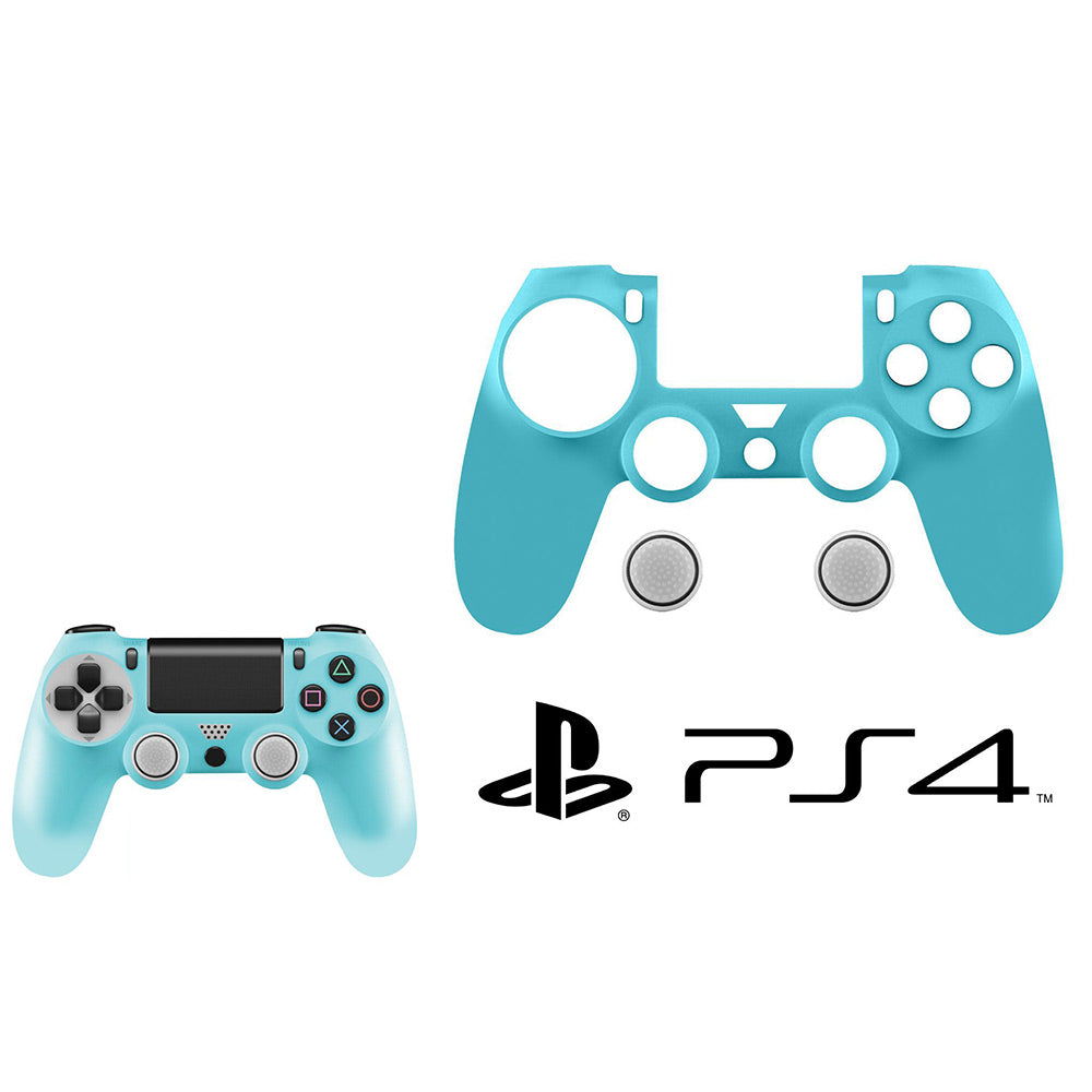 Cover in silicone per joystick PS4 custodia antiscivolo per controller Playstation 4 con protezione per analogico - enzoled