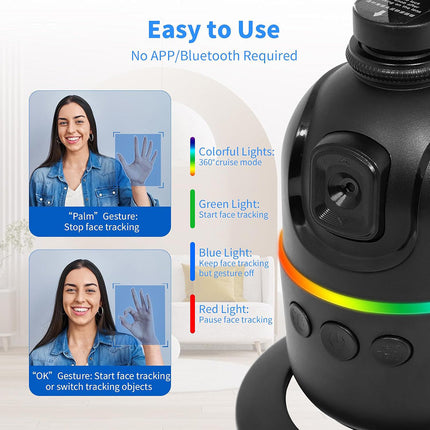 Stabilizzatore cardanico per smarphone gimbal con sensore di movimento bastone per selfie con telecomando anti vibrazioni rotazione 360° - enzoled