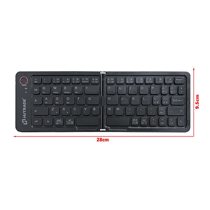 Mini tastierino bluetooth pieghevole ricaricabile tastiera portatile con supporto per cellulare per smarphone tablet pc tv - enzoled