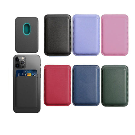 Porta carta di credito  in ecopelle magnetico compatibile per cellulare iPhone e cover portacarte calamitato - enzoled