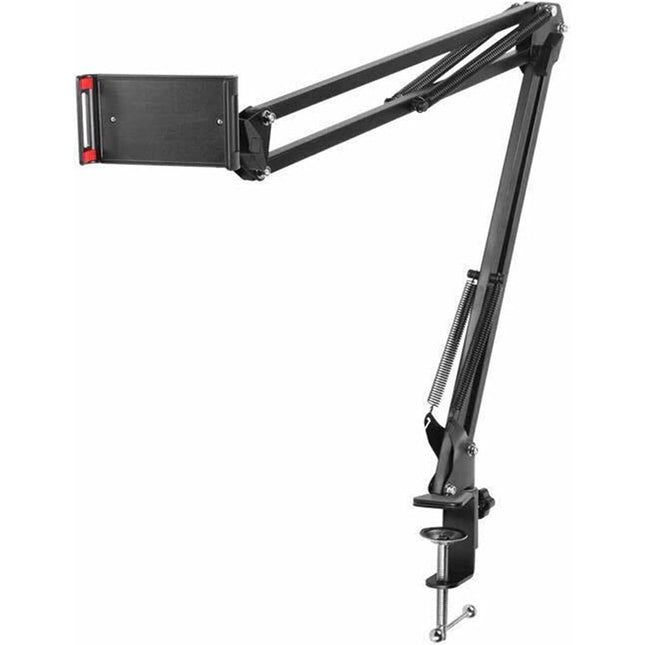 Supporto universale per tablet e iPad cellulare da tavolo da letto, con morsetto rotante a 360° massimo 15 pollici - enzoled