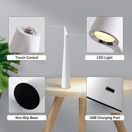 Lampada led da tavolo bistrot tuoch dimmerabile luce calda 3000k