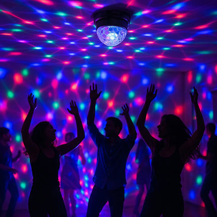 Lampada strobo rgb cassa bluetooth luci discoteca MP3 enzoled
