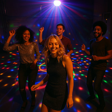 Lampada strobo rgb cassa bluetooth luci discoteca MP3 enzoled