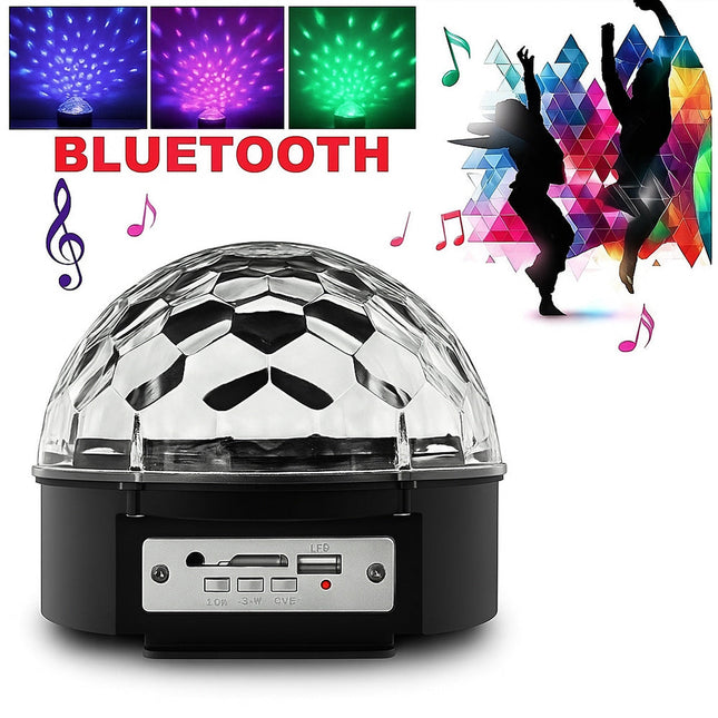 Lampada strobo rgb cassa bluetooth luci discoteca MP3 enzoled