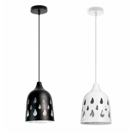 Lampadario da soffitto a sospensione traforato a goccia portalampada attacco E27 lampada per cucina camera da letto - enzoled
