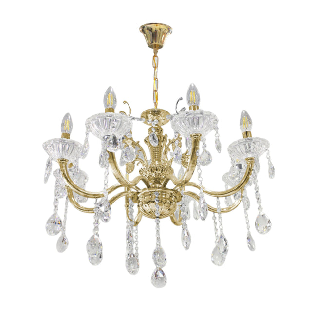 Lampadario con portalampada a candelabro 8 bracci lampada retrò E14