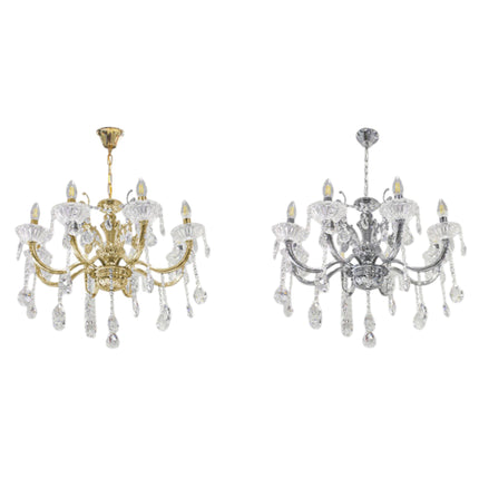 Lampadario con portalampada a candelabro 8 bracci lampada retrò E14