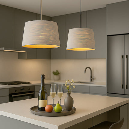 Lampadario minimal a sospensione in metallo attacco E27 bianco o nero