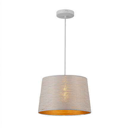 Lampadario minimal a sospensione in metallo attacco E27 bianco o nero