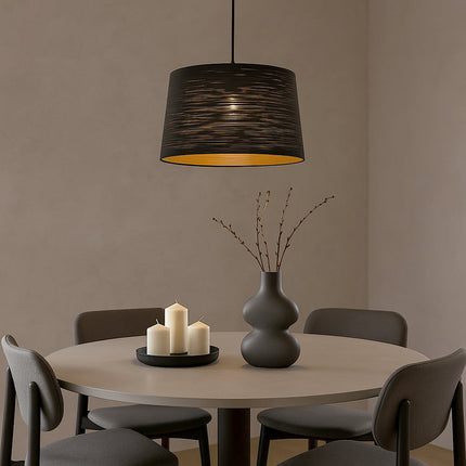 Lampadario minimal a sospensione in metallo attacco E27 bianco o nero