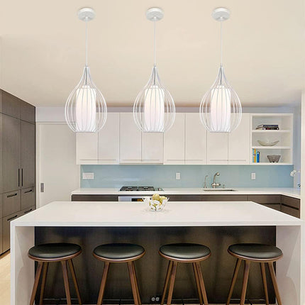 Lampadario moderno da soffitto pendente a sospensione di forma ovale con attacco E27 enzoled