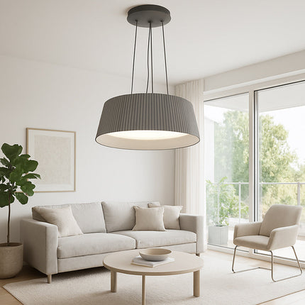 Lampadario a led 36 watt CCT-SWITCH lampada a sospensione grigio